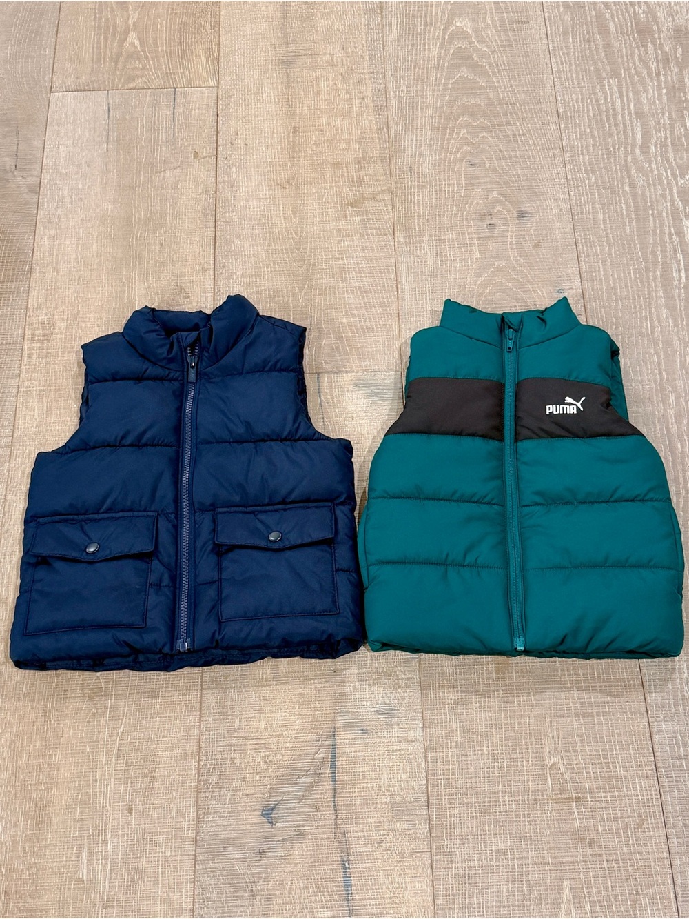 Old Navy & Puma Toddler Puffer Vests - Size 3T